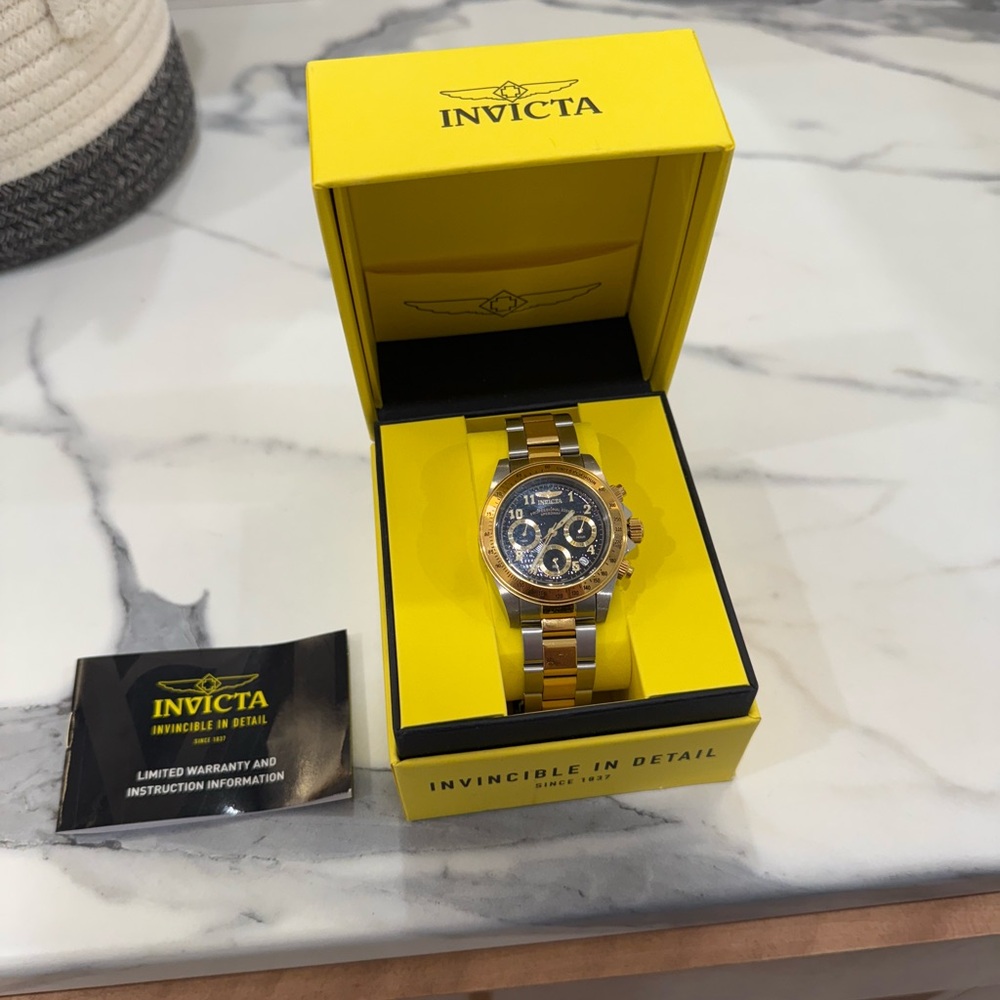 Invicta Speedway Men's Gold and Black & Silver Watch